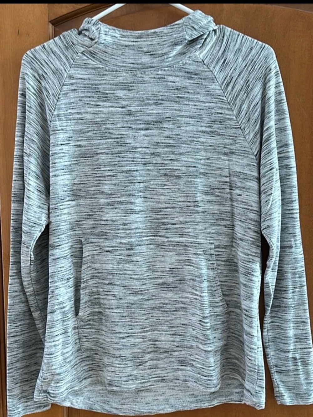 Hi-Tec Grey Space Dye Hooded Long Sleeve Pullover Sweatshirt Medium